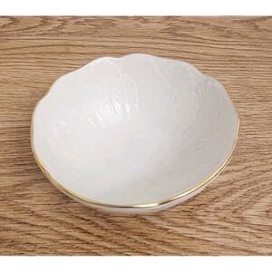 Lenox Round Scalloped‎ Candy/Nut Bowl, Ivory with 24K Gold Trim Made in U.S.A.